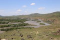 Kura Mktvari River near Uplistsikhe Royalty Free Stock Photo