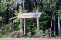 Kuranda village road sign Atherton Tableland of Queensland Australia Royalty Free Stock Photo