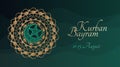 Kurban Bayram banner template with traditional arabic pattern