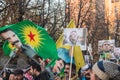 Kurdish demonstrators protest against Turkish government in Mil