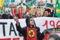 Kurdish demonstrators protest against Turkish government in Mil