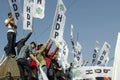 Kurdish supporters of the HDP party at a political rally in Kadikoy, Istanbul, Turkey.