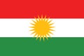 Kurdistan flag in proportions and colors vector
