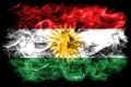Kurdistan smoke flag, Iraq dependent territory flag Royalty Free Stock Photo