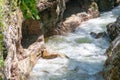 Kurdzhips River is in Guamskoe Gorge Royalty Free Stock Photo