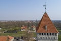 Kuressaare Castle watchtower and the town Royalty Free Stock Photo