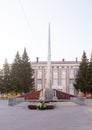 Kurgan, Russia - August 10, 2016: The eternal flame in the city of Kurgan