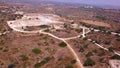 Kurion ruins Cyprus aerial 4k