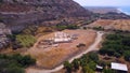 Kurion ruins Cyprus aerial 4k