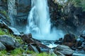 Kurkure waterfall in Altai mountains in autumn, Altai Republic, Siberia, Russia.