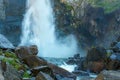 Kurkure waterfall in Altai mountains in autumn, Altai Republic, Siberia, Russia.