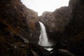 Kurkure waterfall in Altai mountains in autumn, Altai Republic