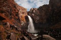 Kurkure waterfall in Altai mountains in autumn, Altai, Siberia, Russia