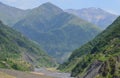 Kurmuk valley near Ilisu, a Greater Caucasus mountain village in north-western Azerbaijan Royalty Free Stock Photo