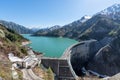 Kurobe dam at Tateyama Kurobe Alpine Route Royalty Free Stock Photo
