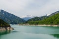 Kurobe dam at tateyama kurobe alpine route japan