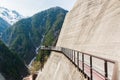 Kurobe dam at Tateyama Kurobe Alpine Route. Royalty Free Stock Photo