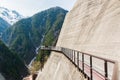 Kurobe dam at Tateyama Kurobe Alpine Route.