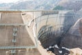 Kurobe dam at Tateyama Kurobe Alpine Route. Royalty Free Stock Photo
