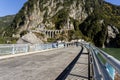 Kurobe Lake and River Dam and People Royalty Free Stock Photo