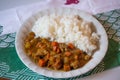 Kurobuta pork curry rice, Japanese food Royalty Free Stock Photo