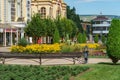 Kurortny Boulevard - central pedestrian street of the resort Kislovodsk city. It\'s a spa city in Caucasian Mineral Waters