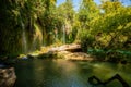 Kursunlu waterfall near Antalya city in Turkey, nature travel background, autumn time Royalty Free Stock Photo