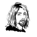 Kurt Donald Cobain February 20, 1967 April 5, 1994 an American singer, songwriter, and Royalty Free Stock Photo