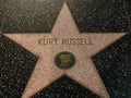 Kurt Russell star at the Hollywood Walk of Fame in Hollywood in California Royalty Free Stock Photo