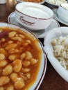 Kuru Fasulye Pilav, Baked White Beans, Traditional Turkish Food