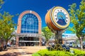 Kurume Station with taiko drum clock in Kurume, Fukuoka, Japan