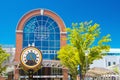 Kurume Station with taiko drum clock in Kurume, Fukuoka, Japan