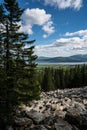 Kurums in the mountains of the Urals, stone river Royalty Free Stock Photo