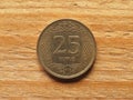 25 kurus coin, Turkey Royalty Free Stock Photo