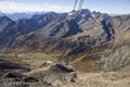 Kurzras Maso Corto - the ski resort Val Senales Glacier Schnalstaler Gletscher Royalty Free Stock Photo