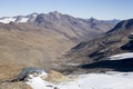 Kurzras Maso Corto - the ski resort Val Senales Glacier Schnalstaler Gletscherwit view of the end of Glacies Royalty Free Stock Photo