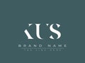 KUS abstract letter logo design Royalty Free Stock Photo