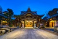 Kushida Shrine in Hakata, Fukuoka, Japan at night Royalty Free Stock Photo