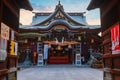 Kushida shrine in Hakata ward, founded in 757, the shrine dedicated to Amaterasu the goddess of the