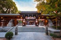 Kushida shrine in Hakata ward, founded in 757, the shrine dedicated to Amaterasu the goddess of the