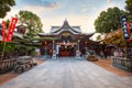 Kushida shrine in Hakata ward, founded in 757, the shrine dedicated to Amaterasu the goddess of the