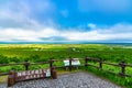 Hosooka observation deck in Kushiro Shitsugen national park in summer day Royalty Free Stock Photo