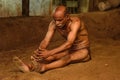 Kushti wrestler on daily trainining in akhara. Kushti or Pehlwani is traditional form of wrestling in India
