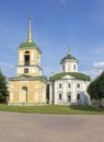 Kuskovo, church and bell tower Royalty Free Stock Photo