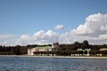 Kuskovo park in Moscow. Palace museum and church Royalty Free Stock Photo