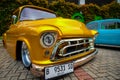 Kustom yellow Chevrolet Apache truck Royalty Free Stock Photo