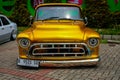 Kustom yellow Chevrolet Apache truck Royalty Free Stock Photo