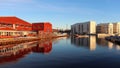 Ettans boat harbor at Kuststad in LuleÃÂ¥ Royalty Free Stock Photo