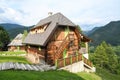 Wooden houses in village kusturicas drvengrad, serbia.