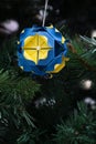 Kusudama Origami decoration in Christmas Tree Royalty Free Stock Photo